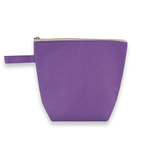 Small purple cooler bag for baby bottles, formula, snacks, medicines or lunch.  Perfect to stash in your handbag without looking like a kids lunchbox.
